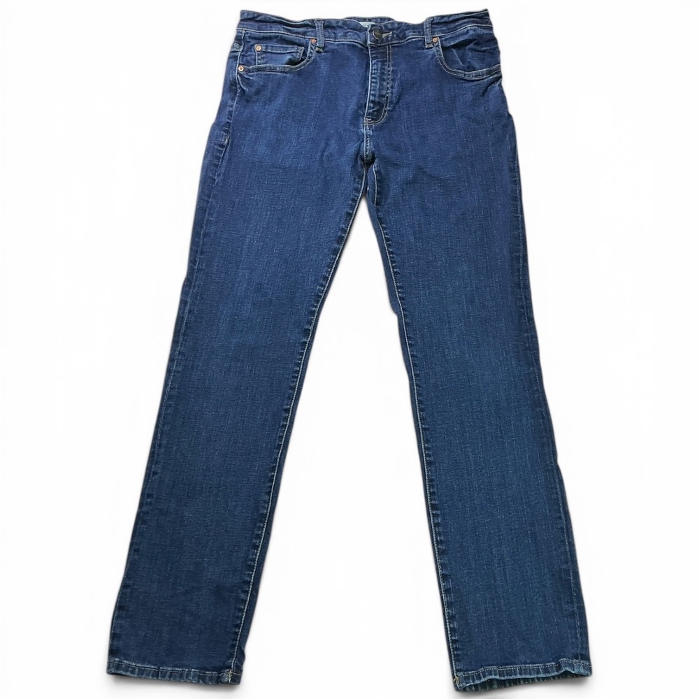 Warp + Weft Midnight Amsterdam Slim Jeans Mens 35x32 Dark Wash 179432